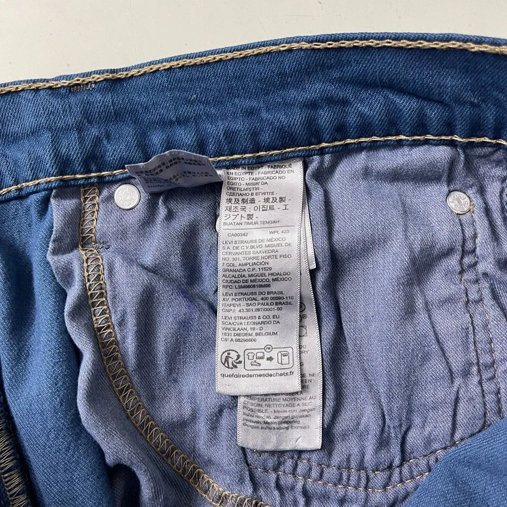 Levis 559 Jeans Mens 36x34 Blue Relaxed Straight Denim Stretch Casual Grunge Y2K